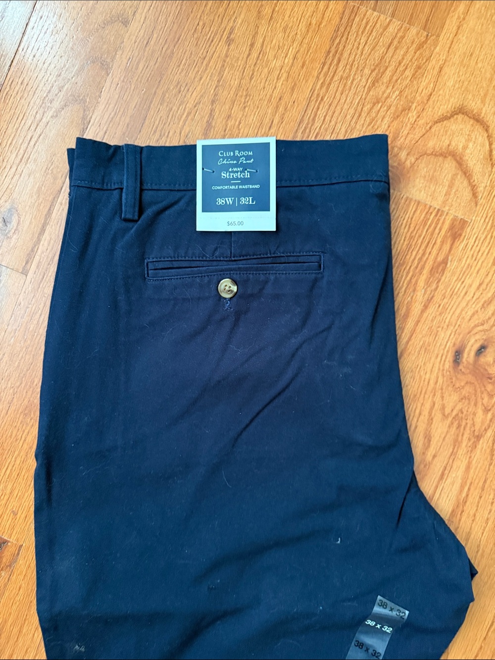 Club Room Men's Black Stretch Chino Pants